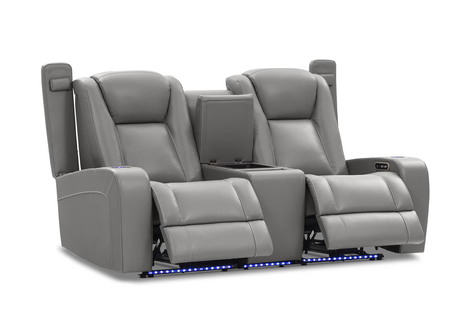 SENTINAL MK2 LEATHER - 2 Seater with 2 Electric Recliners and Console SENTINAL MK2 LEATHER