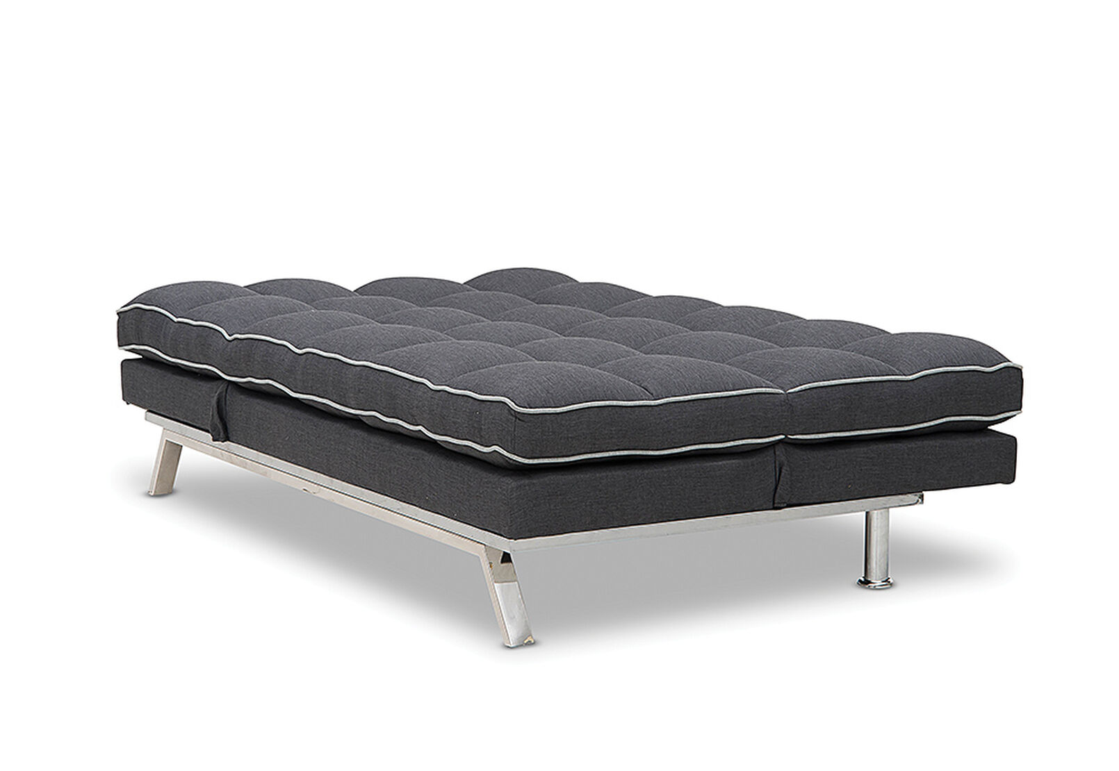 Grey Luxury Fabric Click Clack Sofa Bed Amart Furniture