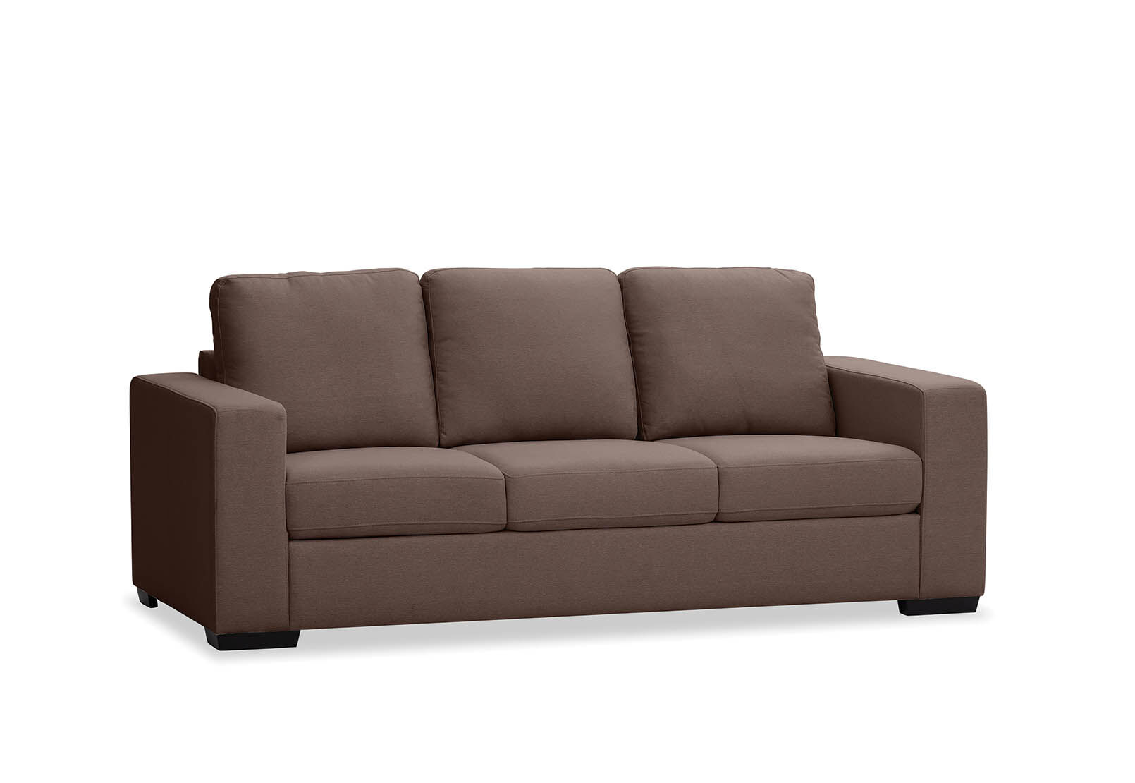 COFFEE KIRBY Fabric 3 Seat Sofa Amart Furniture
