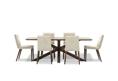 AUGUSTUS - 7 Piece Suite with Aslan Dining Chairs