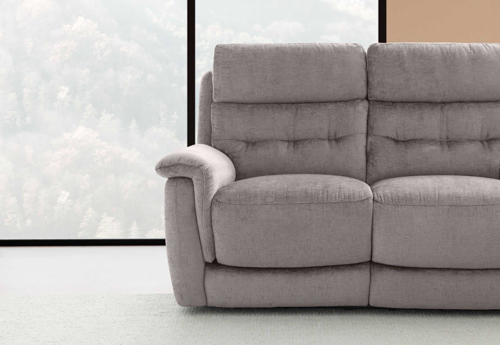 OBERTO FABRIC - 2 Seater with Electric Recliners OBERTO FABRIC
