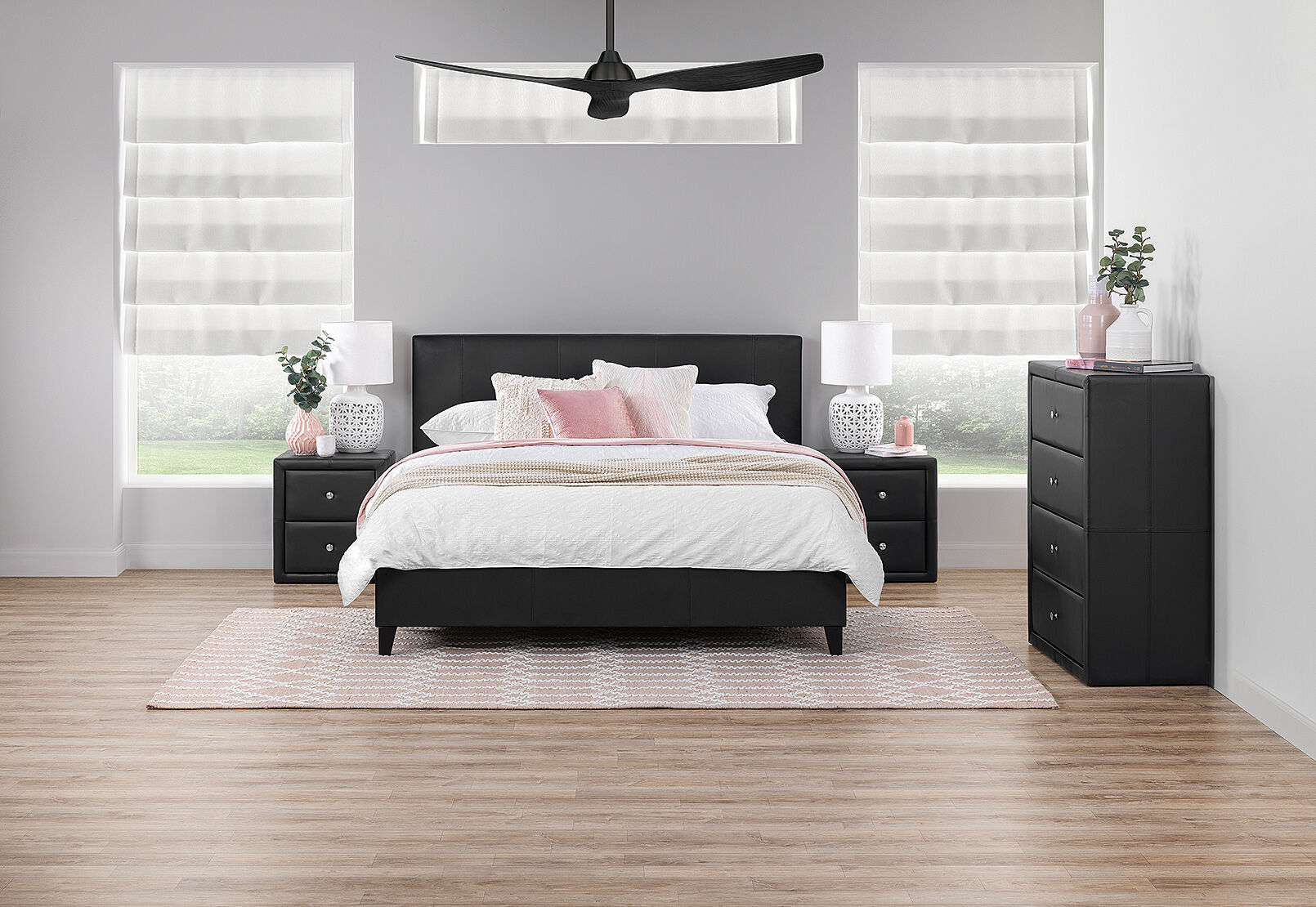 black bardot mk2 queen bed amart furniture