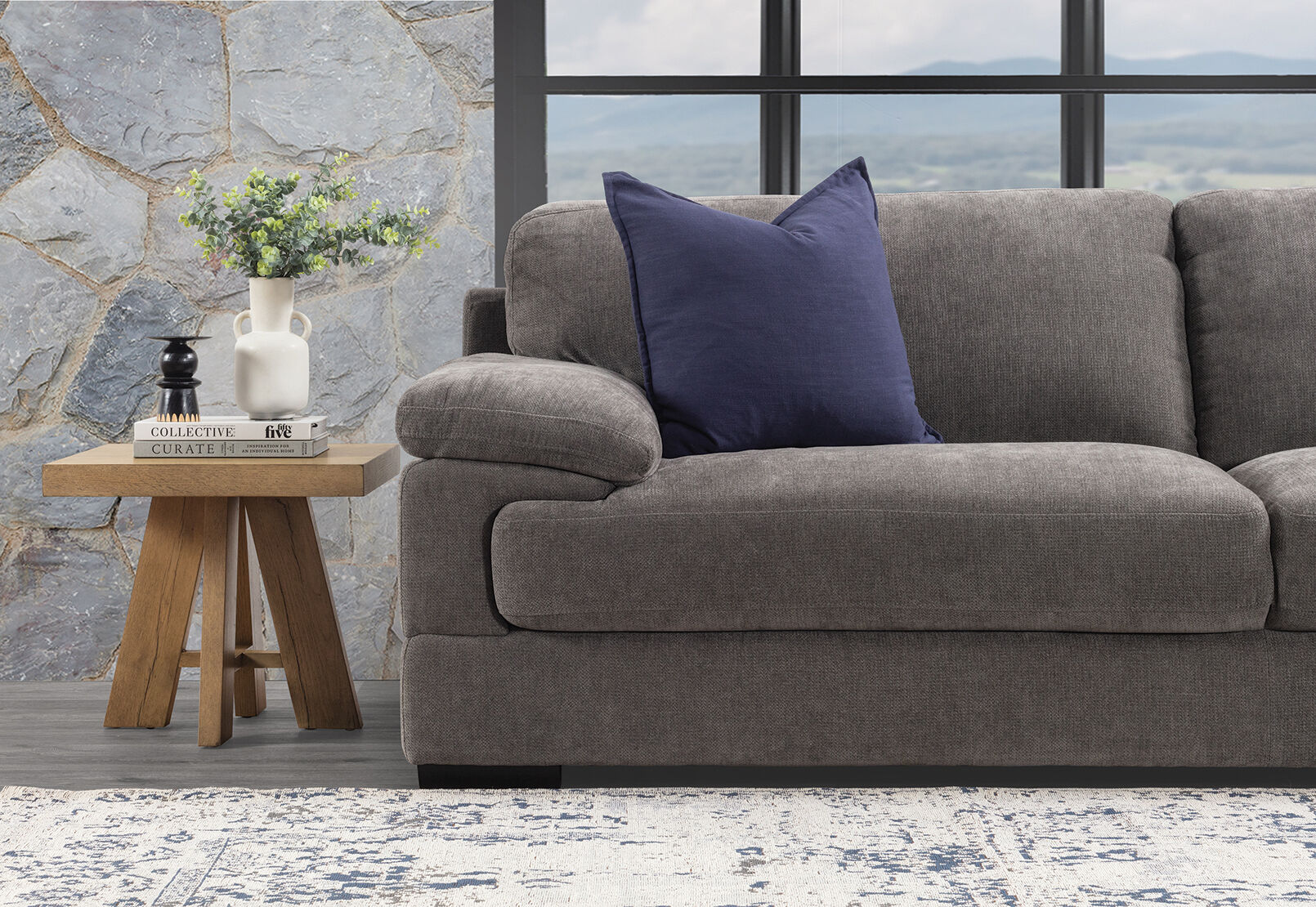 CANDACE FABRIC - Corner Lounge with RHF Chaise CANDACE FABRIC