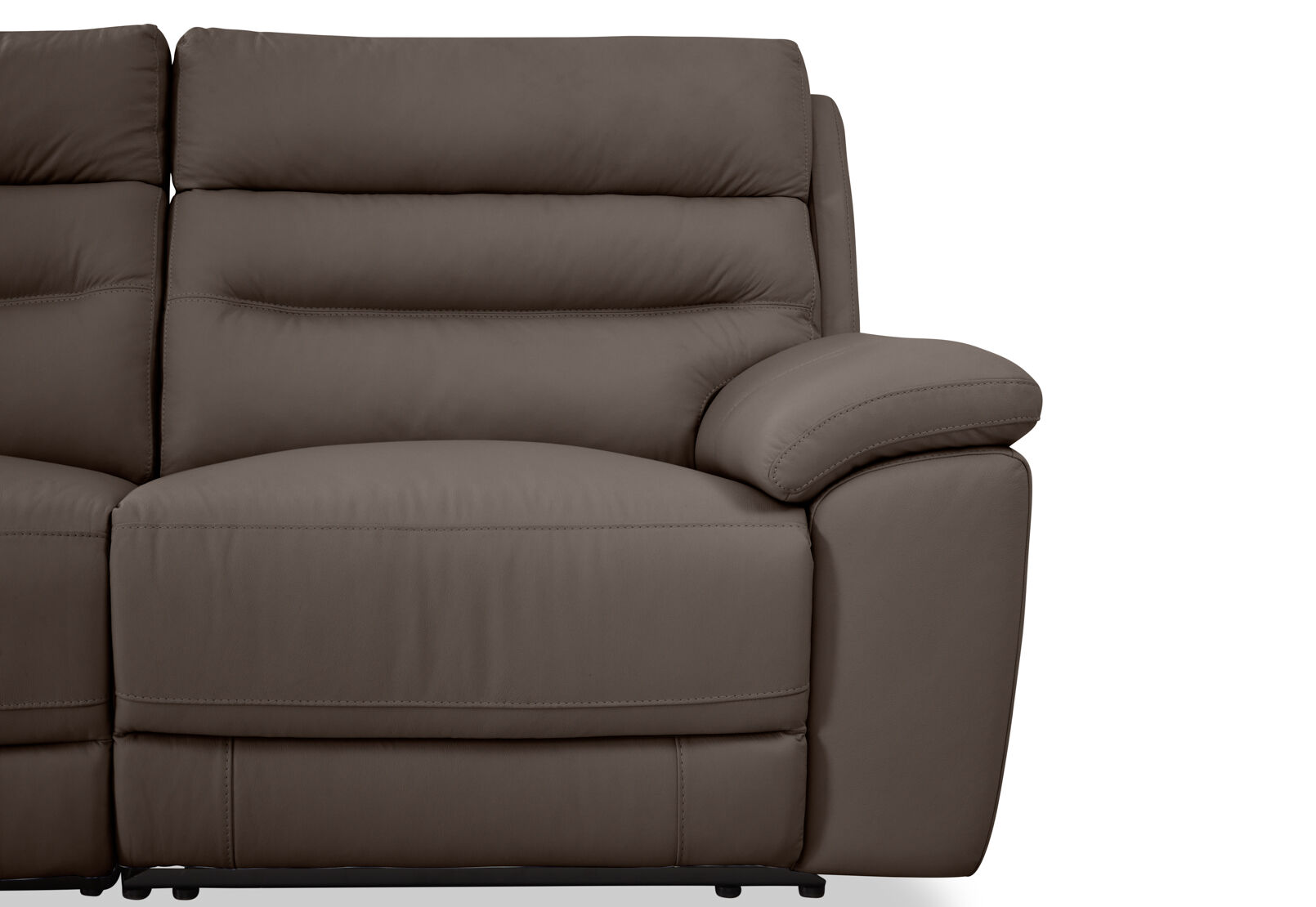 BEARMAN LEATHER - 3 Seater Sofa with 2 inbuilt Recliners BEARMAN LEATHER