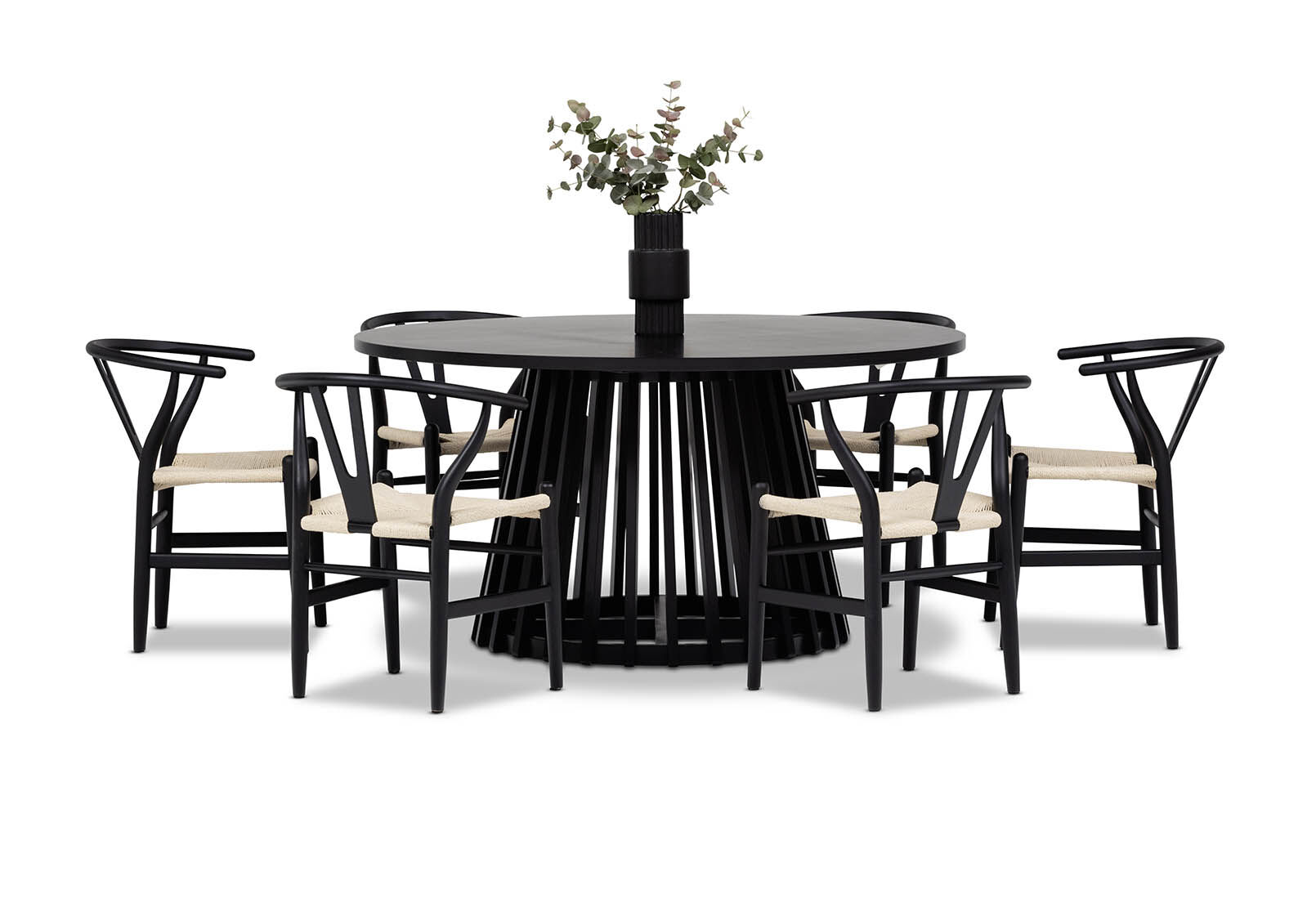 TORENTO - 7 Piece Dining Suite with Wishbone Replica MKII Chairs. TORENTO