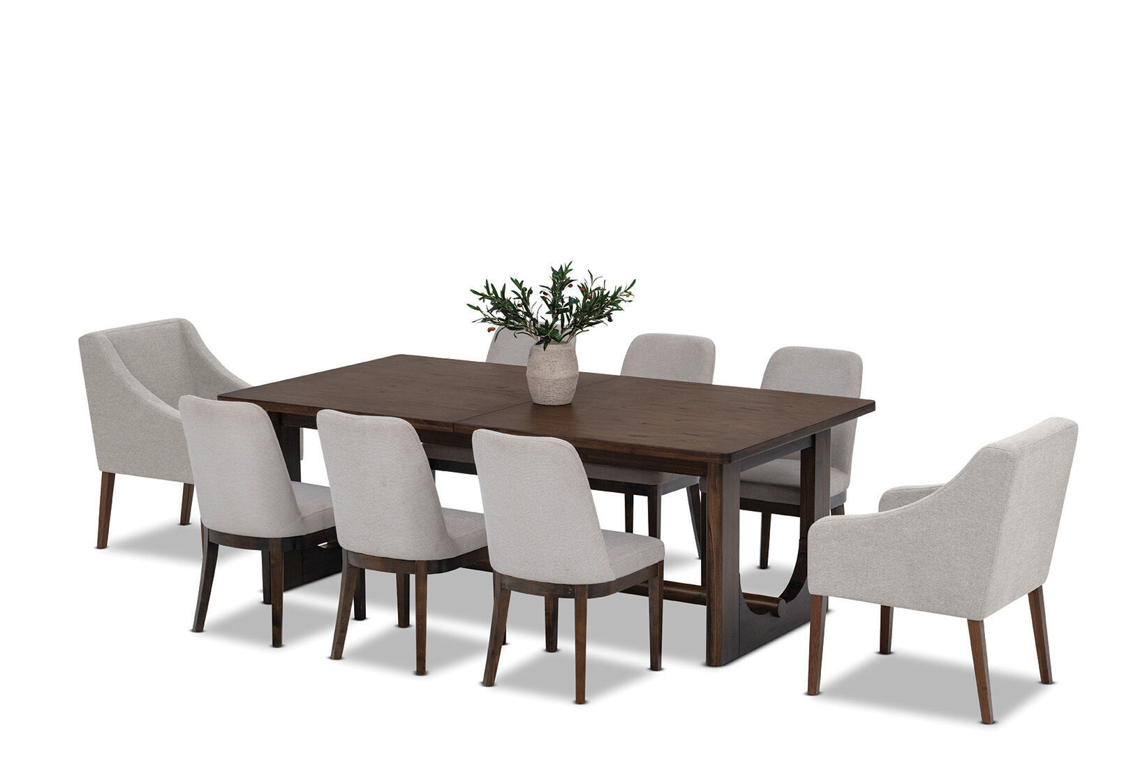 NICCOLO - 9 Piece Extension Dining Suite with 2 Volante and 6 Santino Dining Chairs. NICCOLO