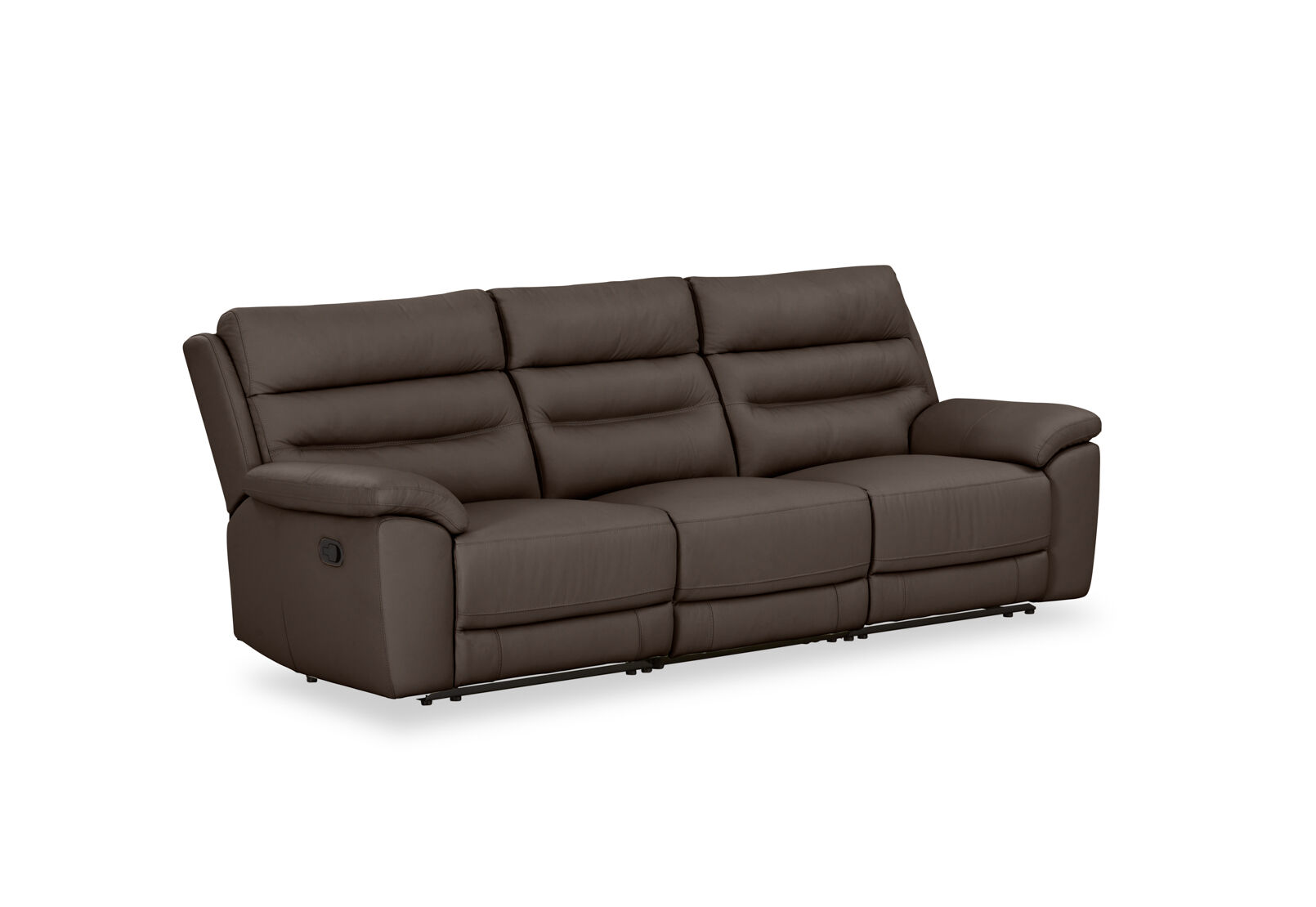 BEARMAN LEATHER - 3 Seater Sofa with 2 inbuilt Recliners BEARMAN LEATHER