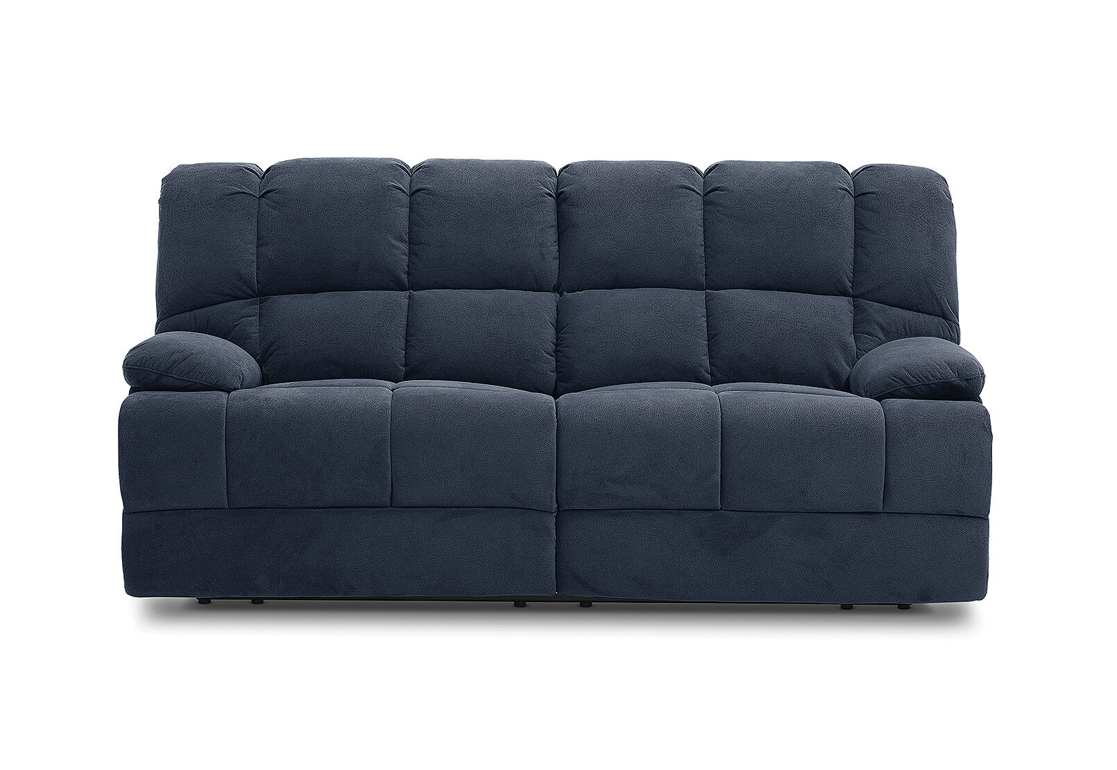 dark blue spartacus fabric 3 seater recliner lounge  amart