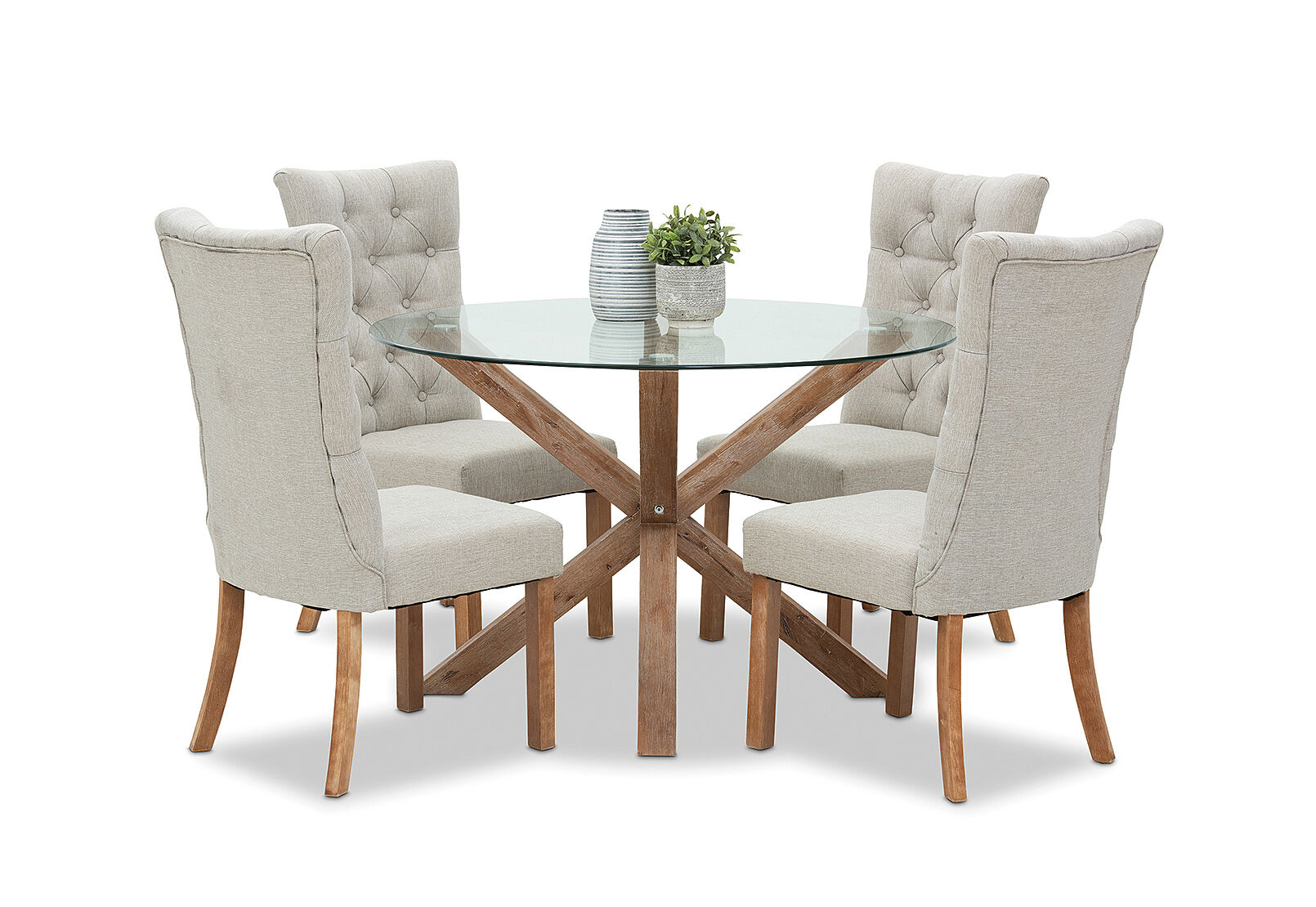 PROMENADE - 5 Piece Dining Suite with Nottingham Chairs PROMENADE