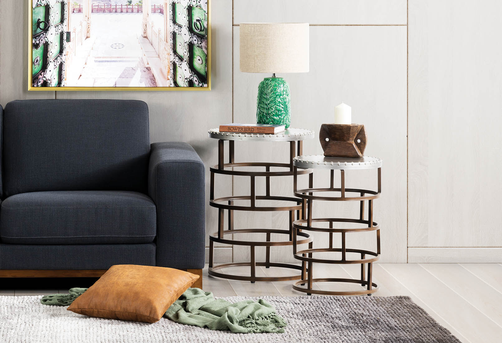 Grey Edmond Nest Of Tables Amart Furniture