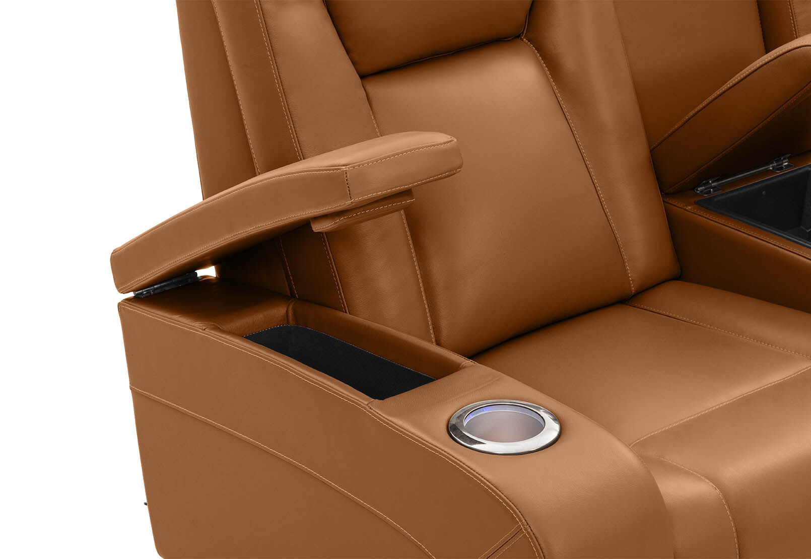 SENTINAL MK2 LEATHER - 2 Seater with 2 Electric Recliners and Console SENTINAL MK2 LEATHER