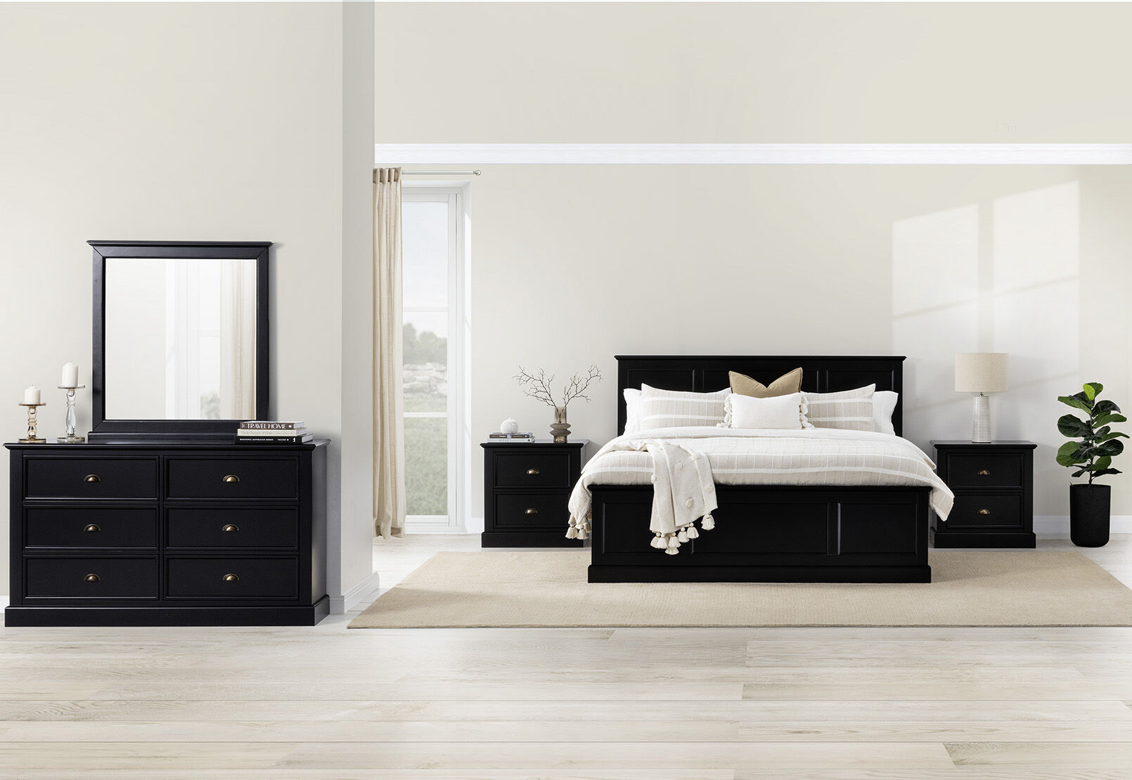 CHRYSTELLE - 4 Piece King Dresser Bedroom Suite. CHRYSTELLE