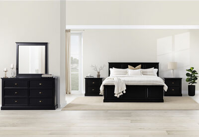 CHRYSTELLE - 4 Piece King Dresser Bedroom Suite.