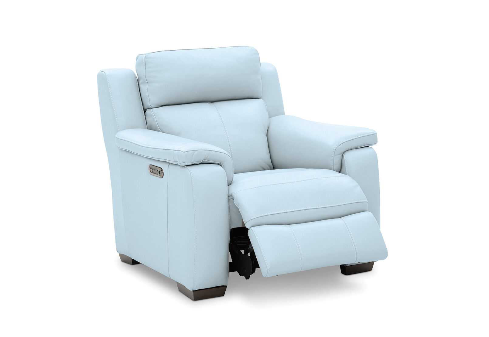 LIGHT BLUE CAPELLO Leather Electric Recliner