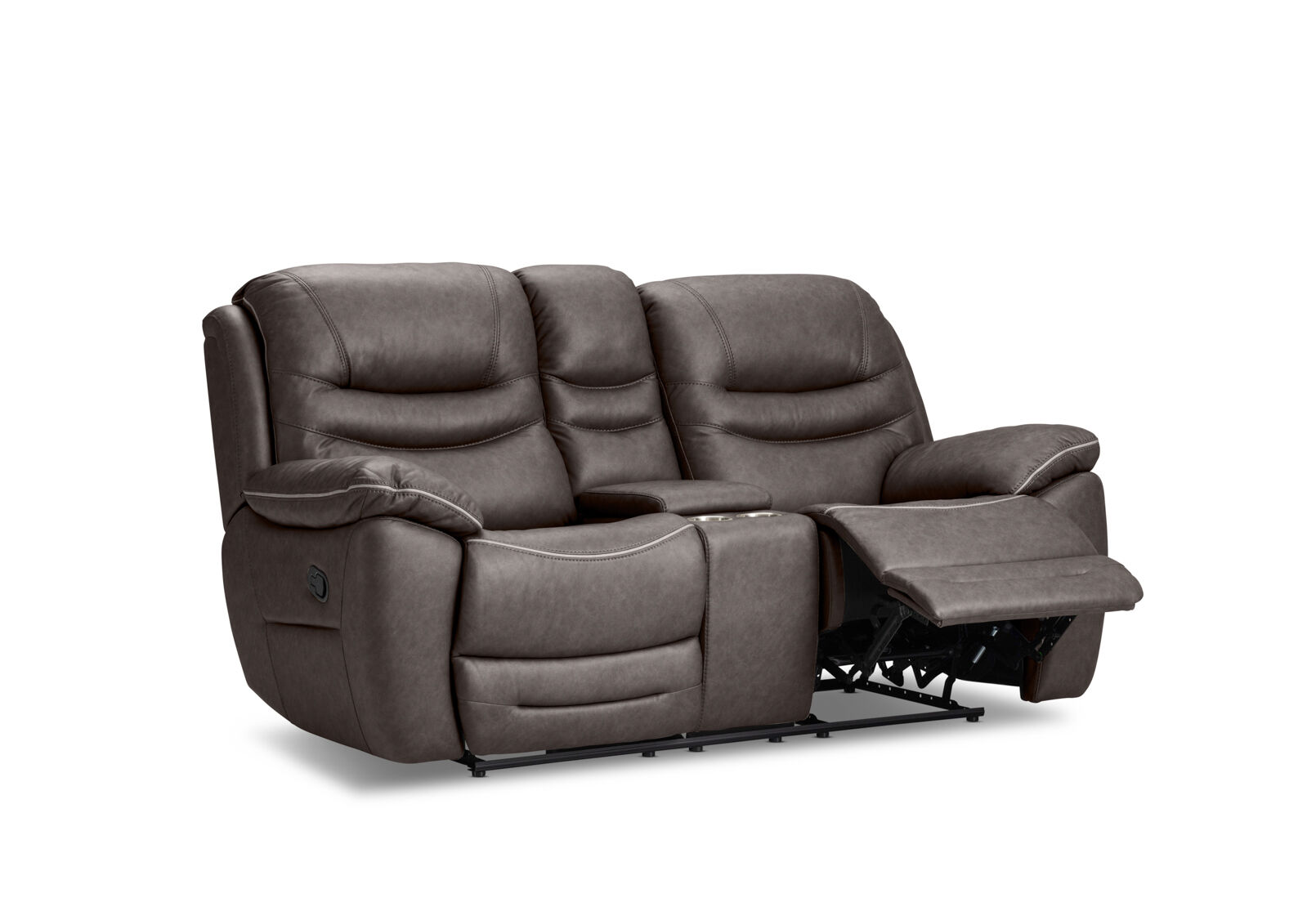 FEDERER FABRIC - 2 Seater with inbuilt Recliners and Console FEDERER FABRIC
