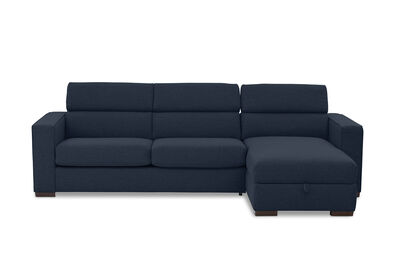 ANGUS - Fabric Right-Hand Facing 3 Seater Chaise with Sofa Bed