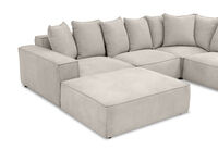 TILLEY FABRIC - Corner Lounge with Ottoman ( Fabric) TILLEY FABRIC