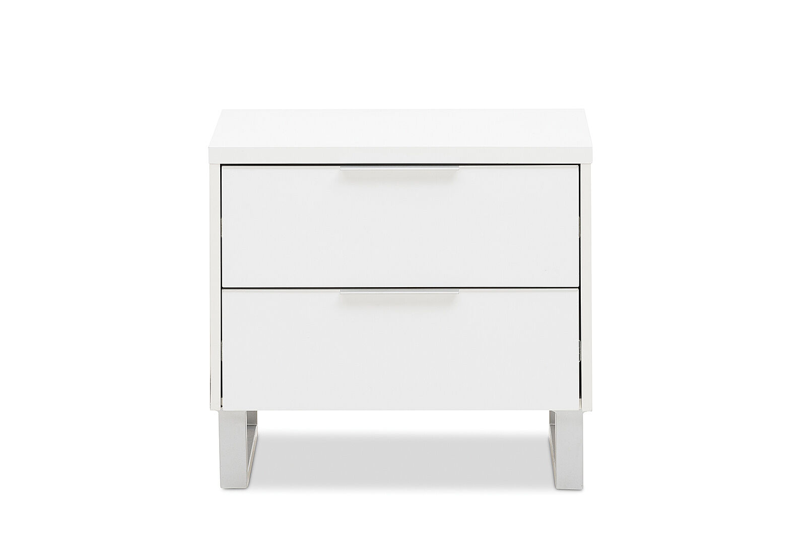 WHITE ICE 2 Drawer Bedside Table