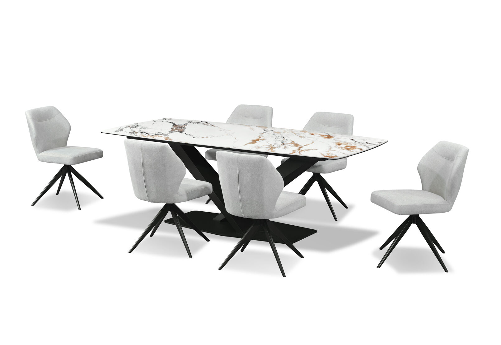 LEGANA - 7 Piece Dining Suite with Aldric Dining Chairs LEGANA