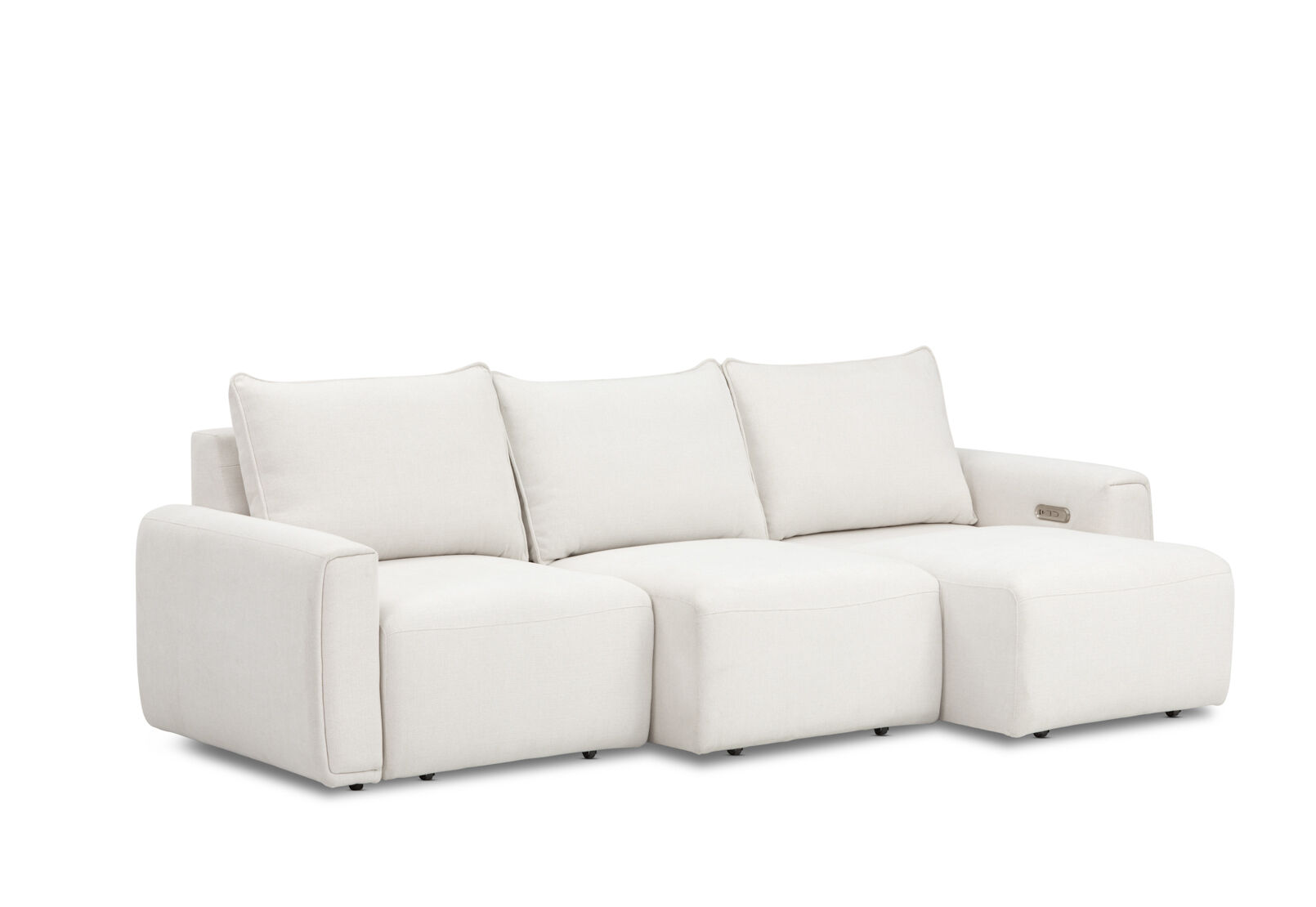 MIKAELA - 3 Seater with Sliding Electric Chaise MIKAELA