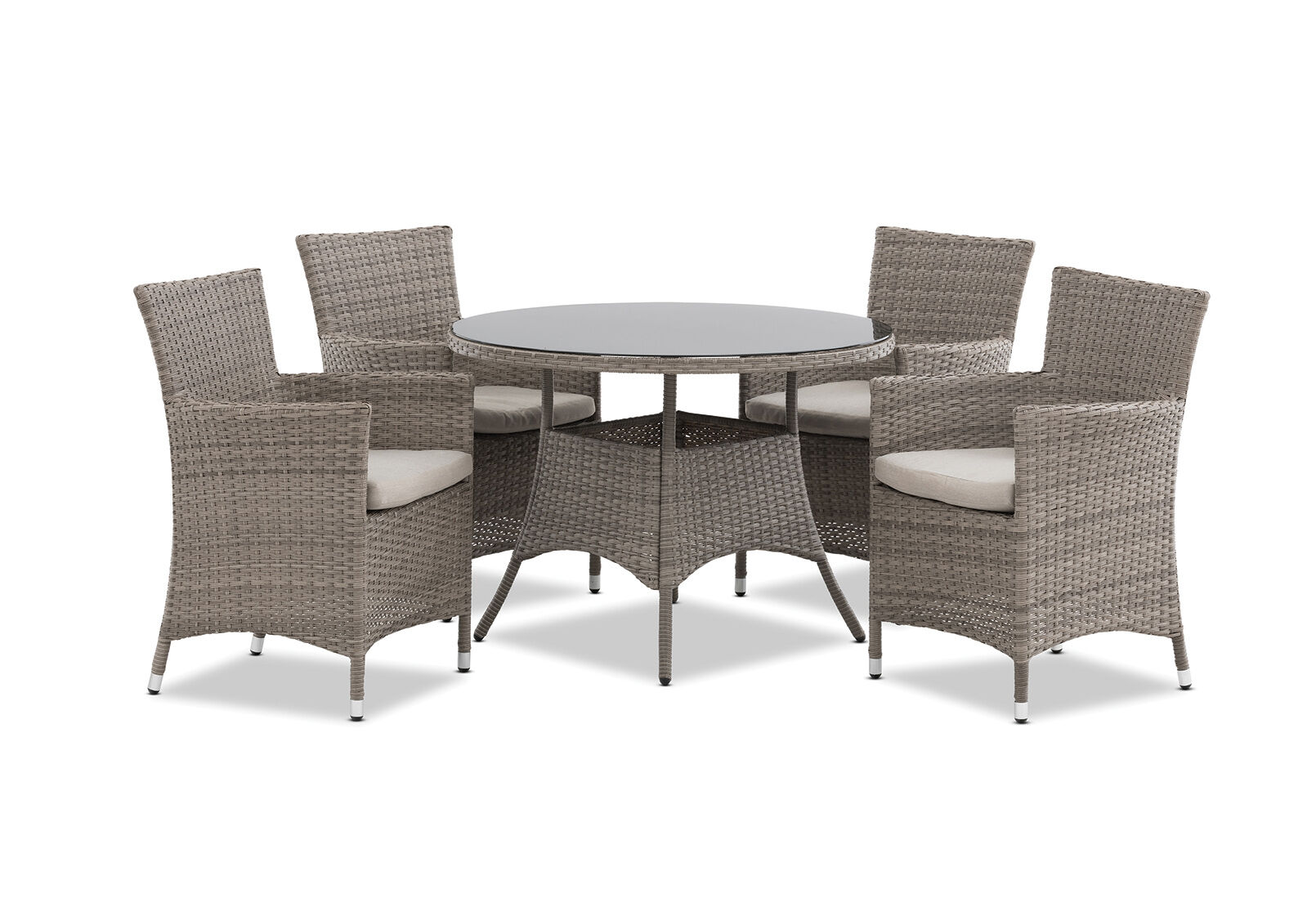 BARBOSA - 5 Piece Round Outdoor Dining Setting. BARBOSA