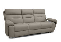HOLLYWOOD LEATHER - Media 3 Seater with Electric Recliners HOLLYWOOD LEATHER