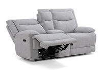 HARLINGEN FABRIC - 2 Seater Eectric Recliners with Console HARLINGEN FABRIC
