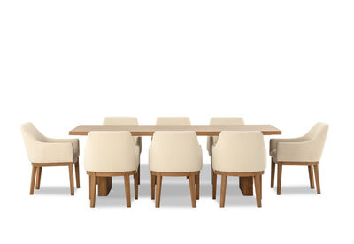 THORIN - 9 Piece Suite with Armondo Dining Chairs