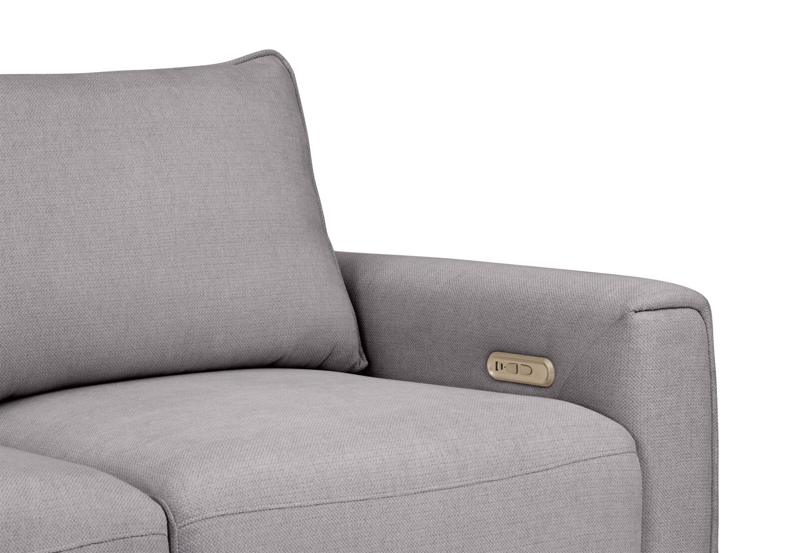 MIKAELA - 3 Seater with Sliding Electric Chaise MIKAELA
