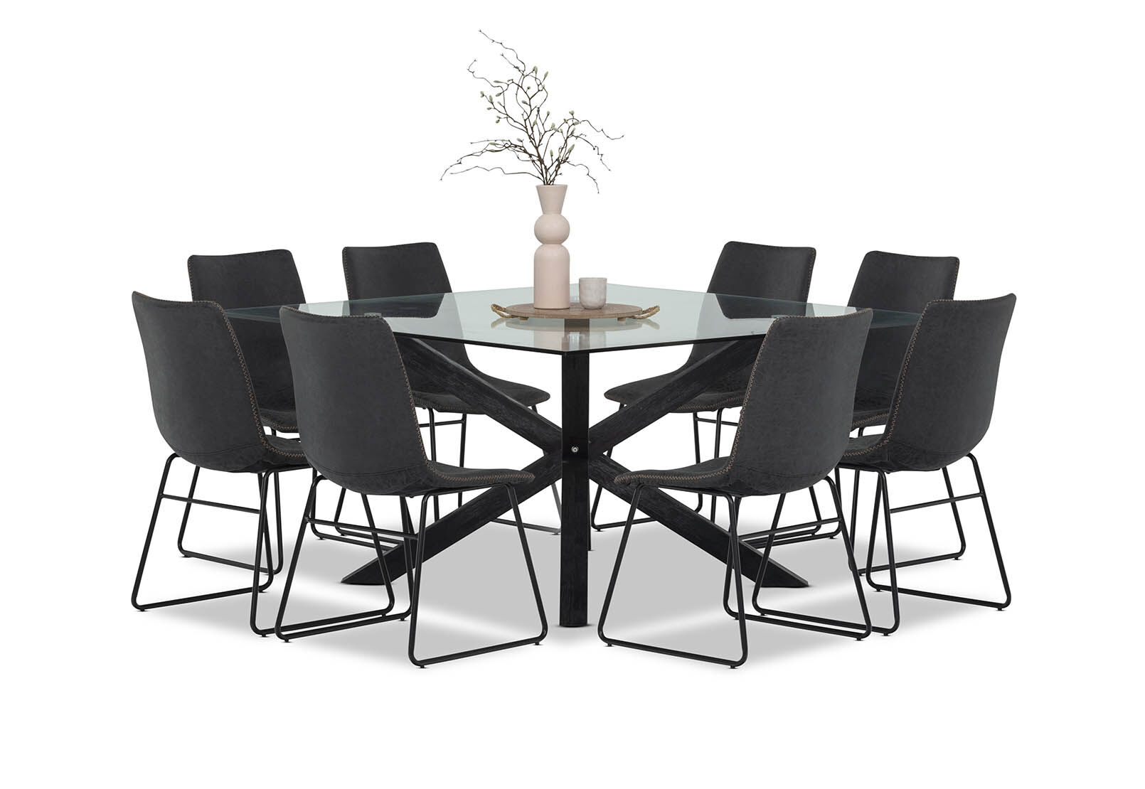 PROMENADE - 9 Piece Dining Suite with Loire Dining Chairs PROMENADE