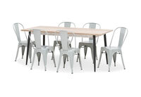 KORI - 7 Piece Dining Suite with Harz Dining Chairs KORI