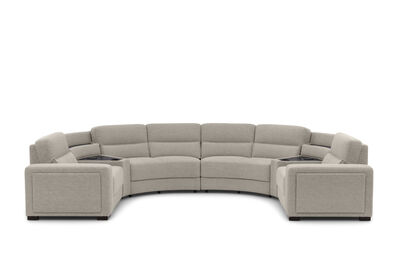 ELISEO FABRIC - 6 Seater Curved Corner