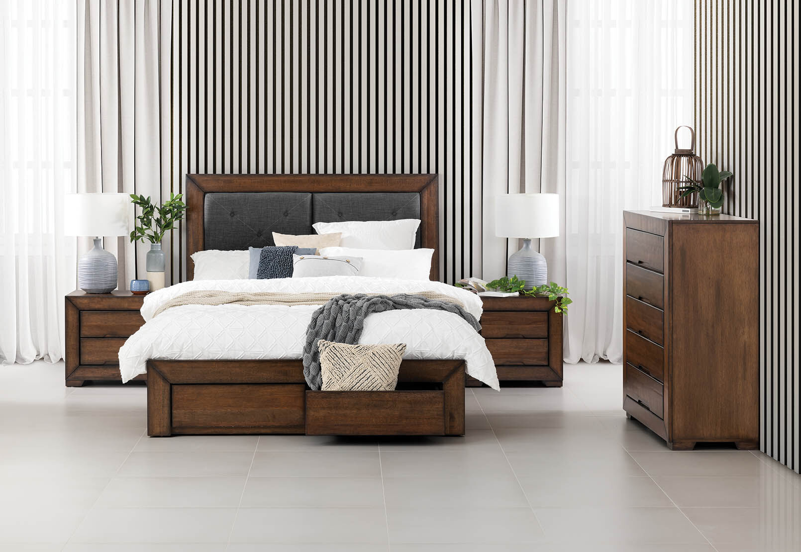 RUSTIC BROWN BOULDER 6 Drawer Dresser