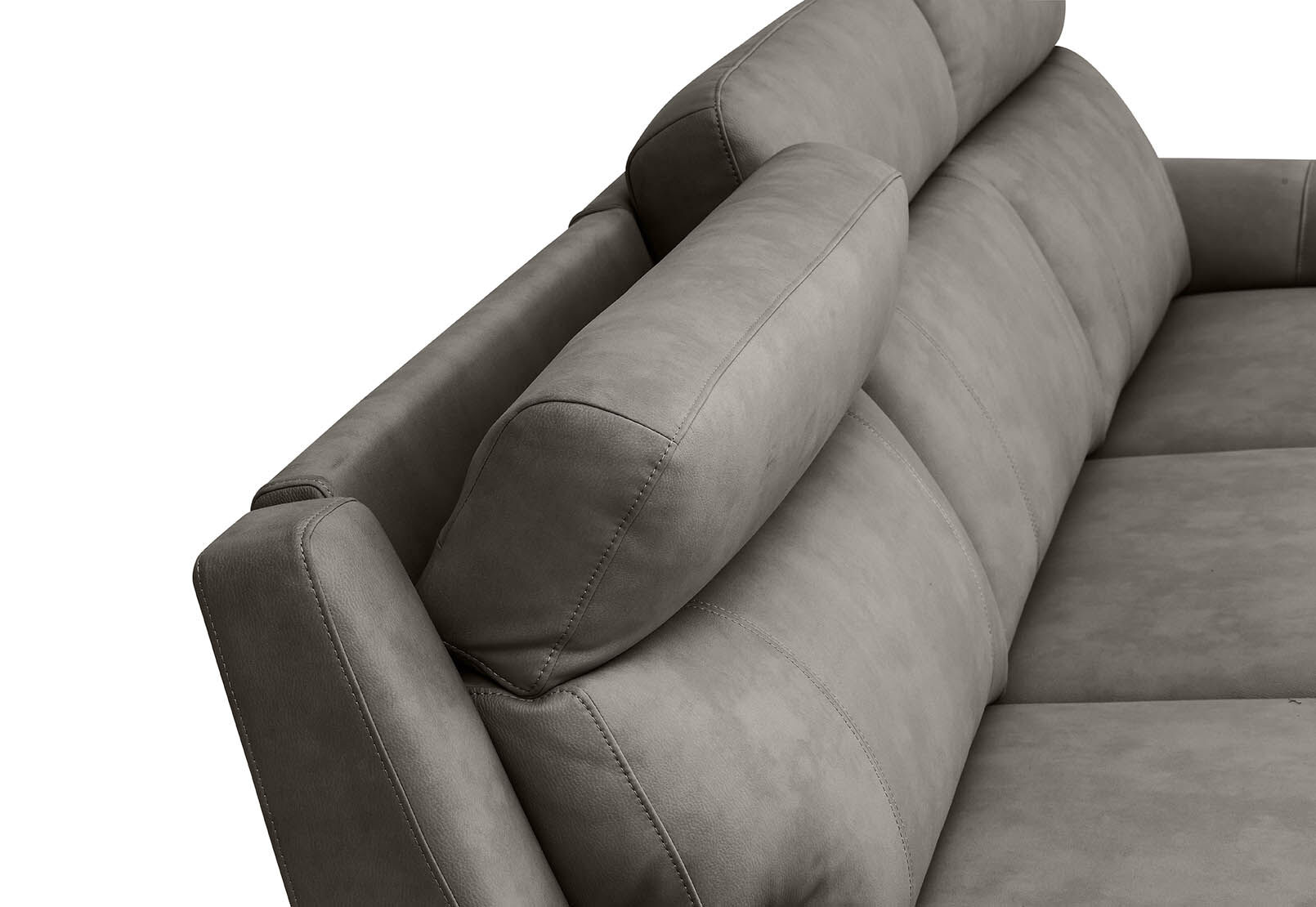 LYNCOLN - Fabric 3.5 Seat Right Hand Facing Chaise with Drop Down Table LYNCOLN