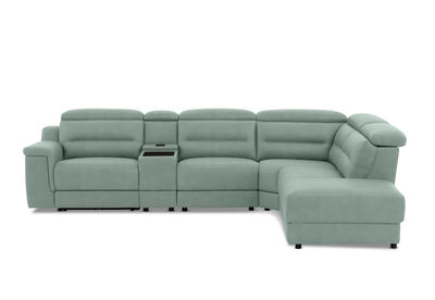 JEFFRIES FABRIC - Corner Lounge with Inbuilt Electric Recliner and RHF Chaise