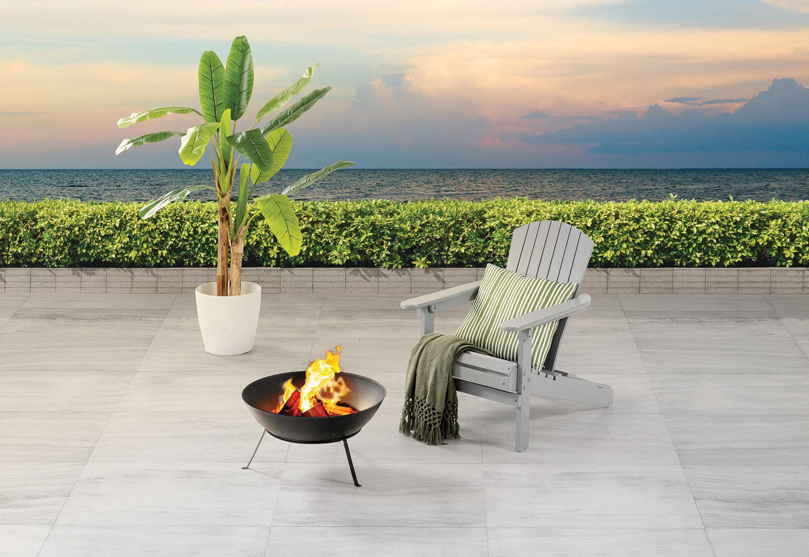 GREY REPLICA ADIRONDACK Outdoor Chair Amart Furniture