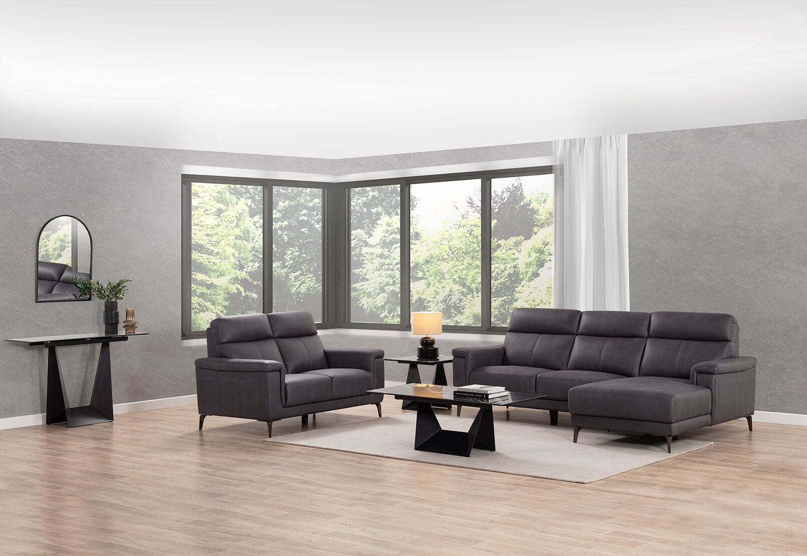 CAPEL FABRIC - 3 Seater Sofa with RHF Chaise CAPEL FABRIC