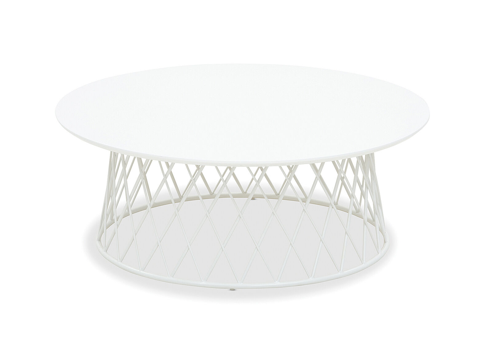 White Eloisa 1000 Round Coffee Table Amart Furniture