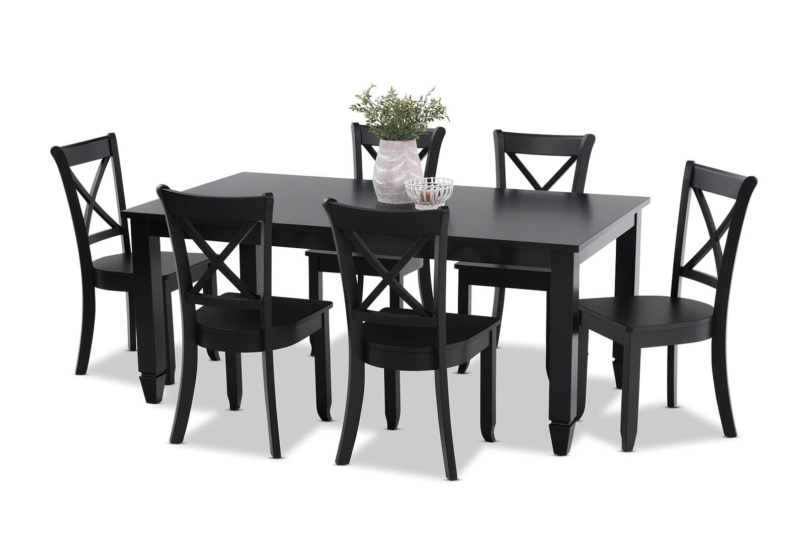 BLACK ECHUCA 7 Piece Dining Suite
