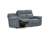 SERGIO LEATHER - 3 Seater with 2 Inbuilt Electric Recliners SERGIO LEATHER