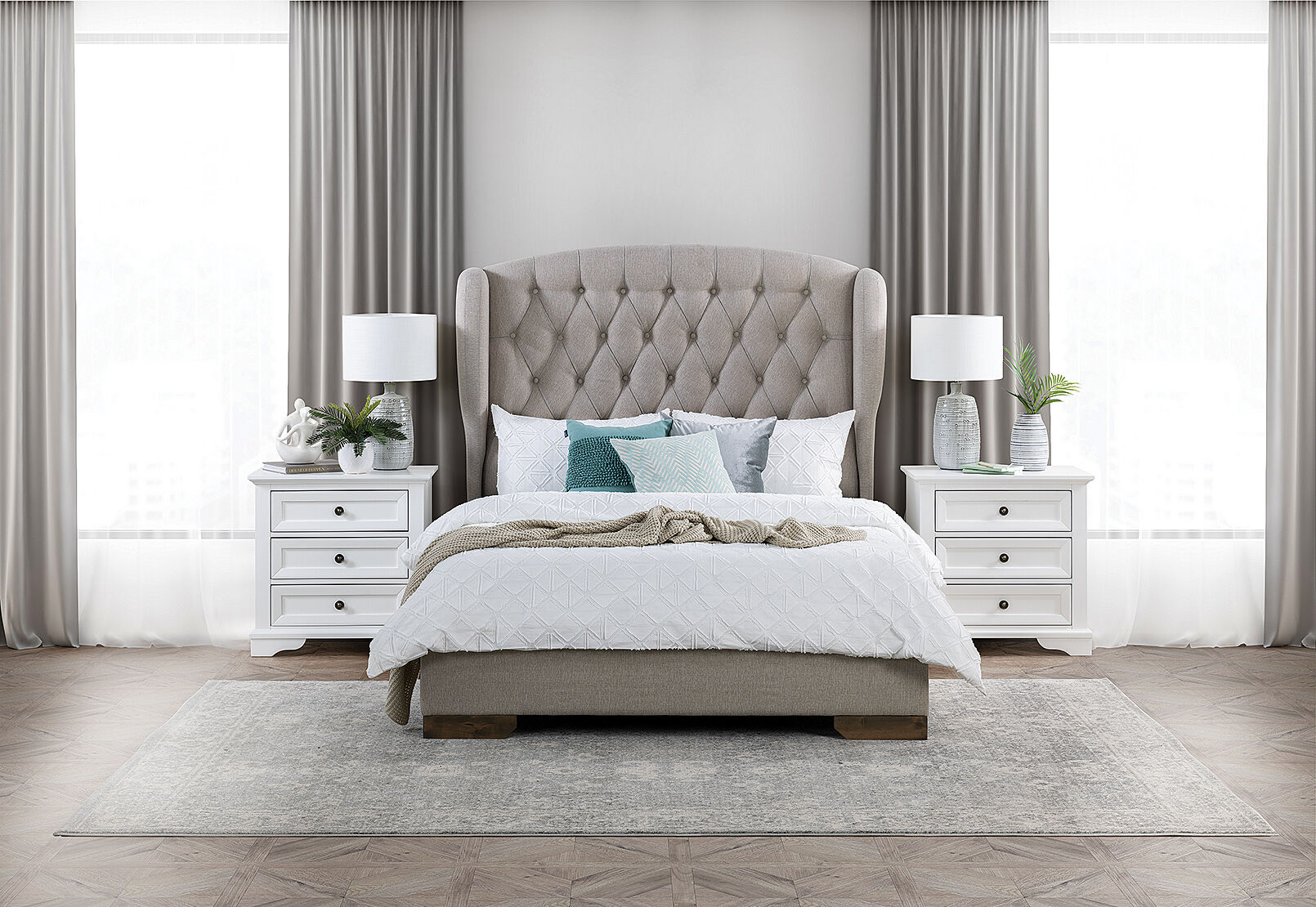AVA - 3 Piece King Bedroom Suite with Chanelle Bedsides AVA