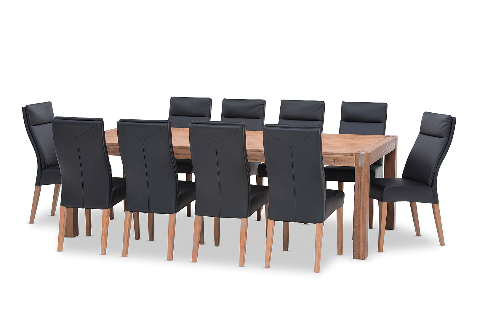 SILVERWOOD - 11 Piece Dining Suite with Asheville Chairs SILVERWOOD