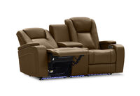 SENTINAL MK2 LEATHER - 2 Seater with 2 Electric Recliners and Console SENTINAL MK2 LEATHER