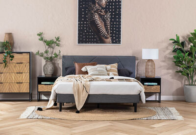 FRAZIER - Dark Grey King Bed