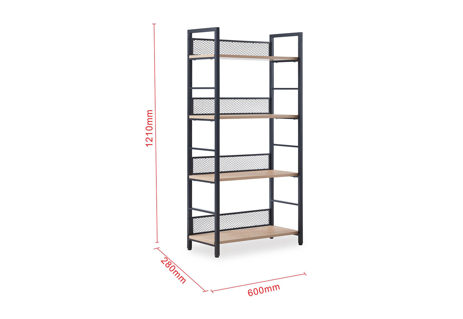 Acorn 4 Tier Bookcase Amart Furniture, Single Tier Bookcase