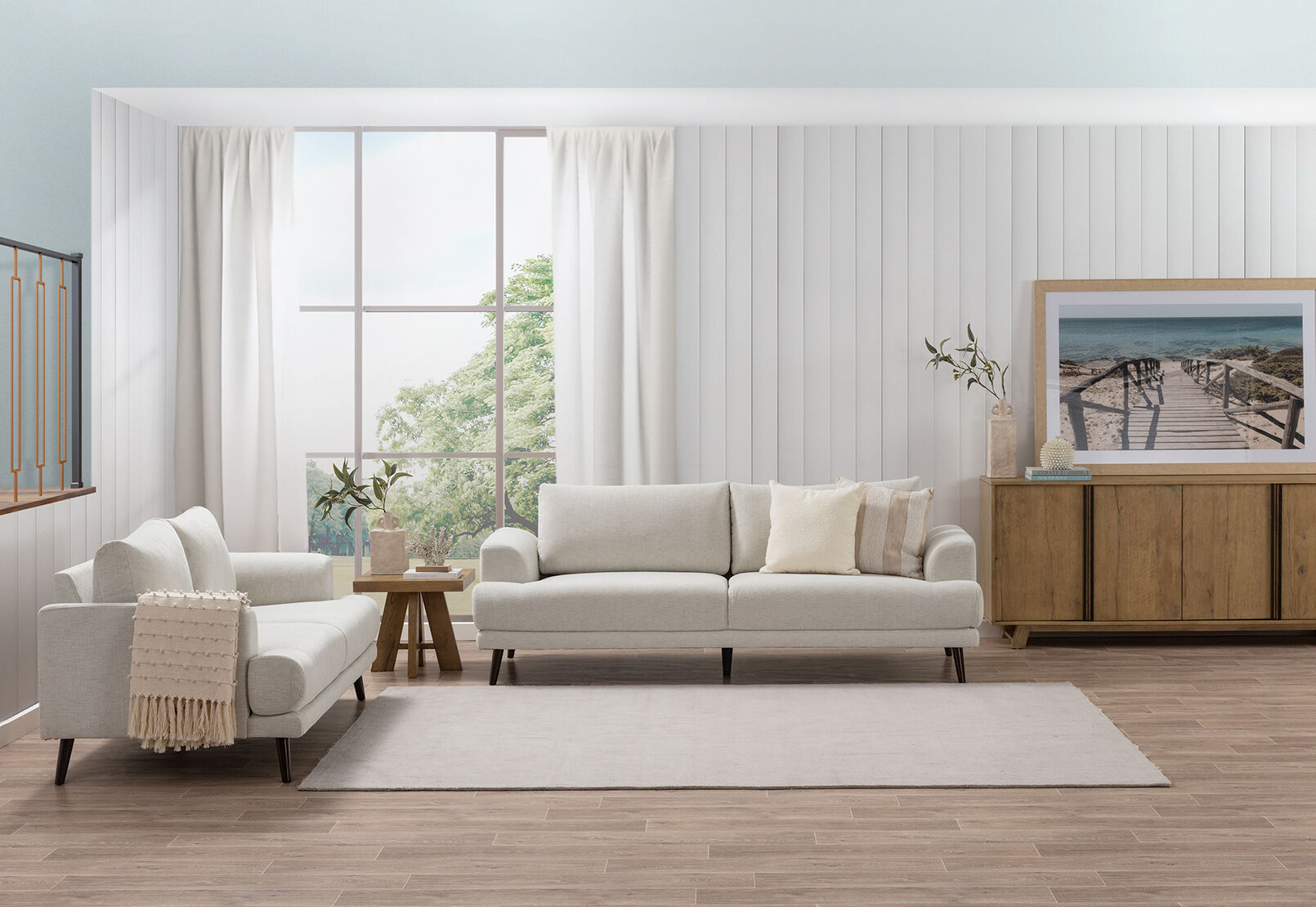 JERMAINE FABRIC - 3 Seat Sofa JERMAINE FABRIC