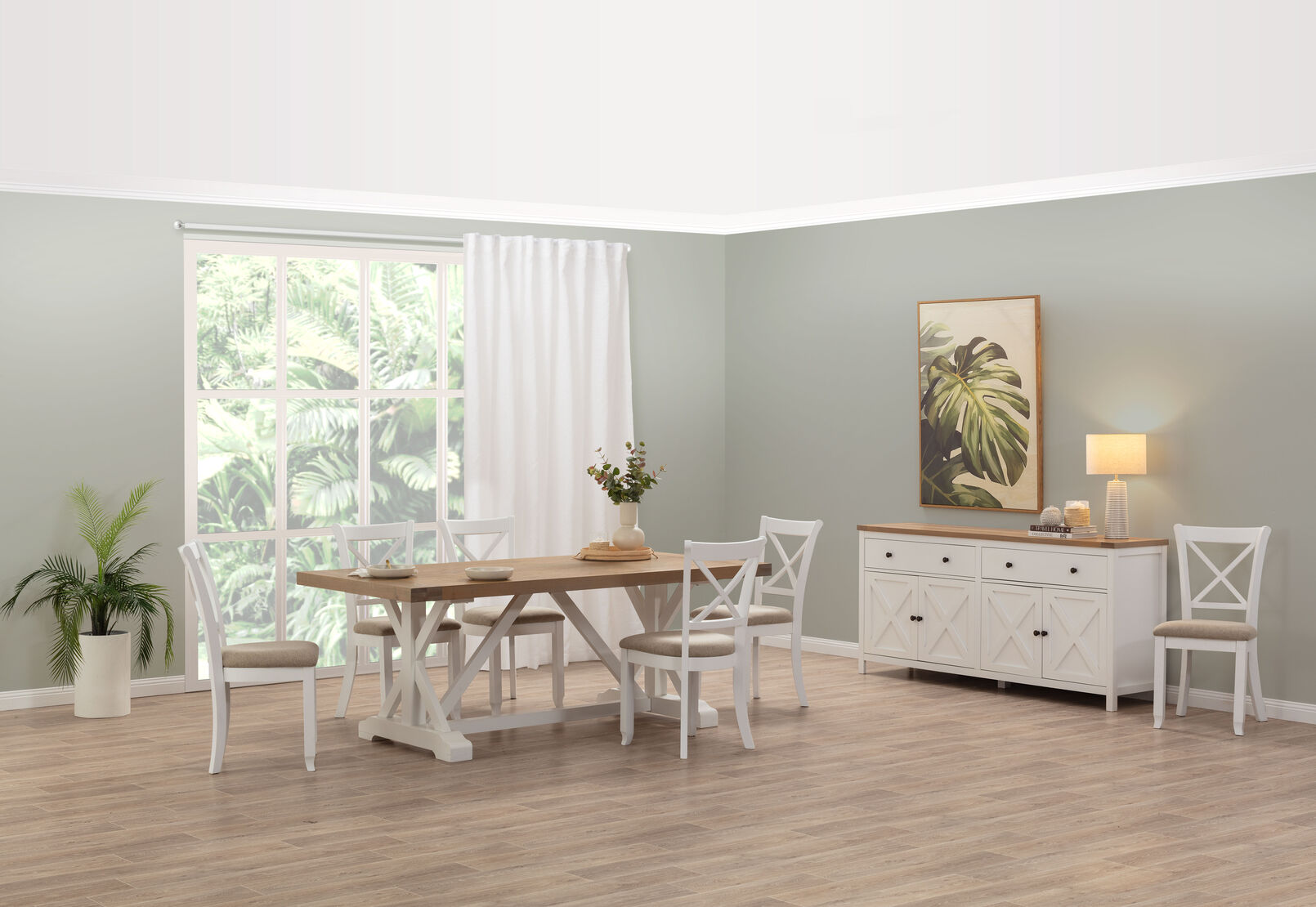 NORMANDY - 7 Piece Dining Suite with Malu Dining Chairs NORMANDY