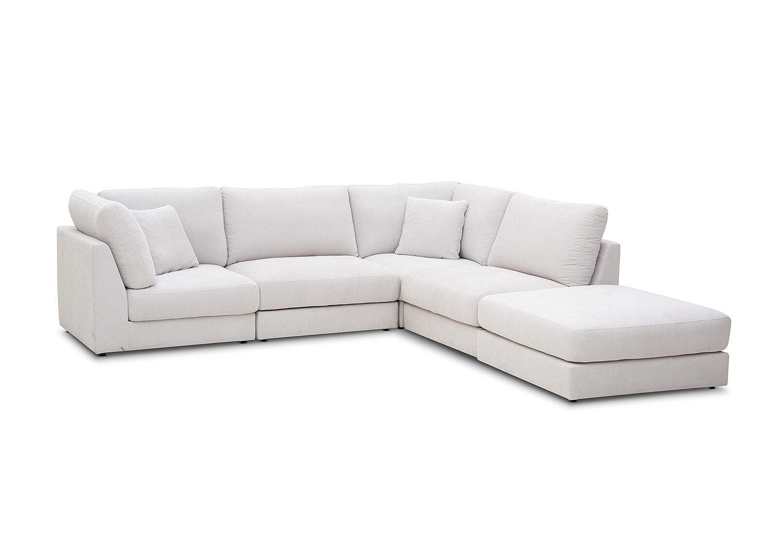BEIGE PALLADINO Fabric 5 Piece Modular Lounge Suite