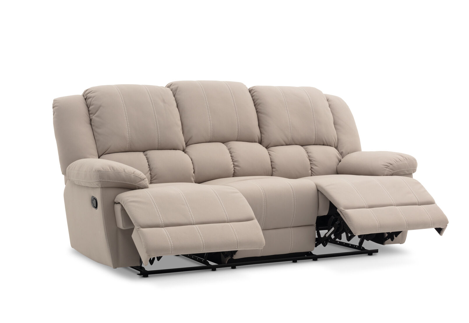 ADRIANO FABRIC - 3 Seater Sofa with 2 Inbuilt Recliners ADRIANO FABRIC