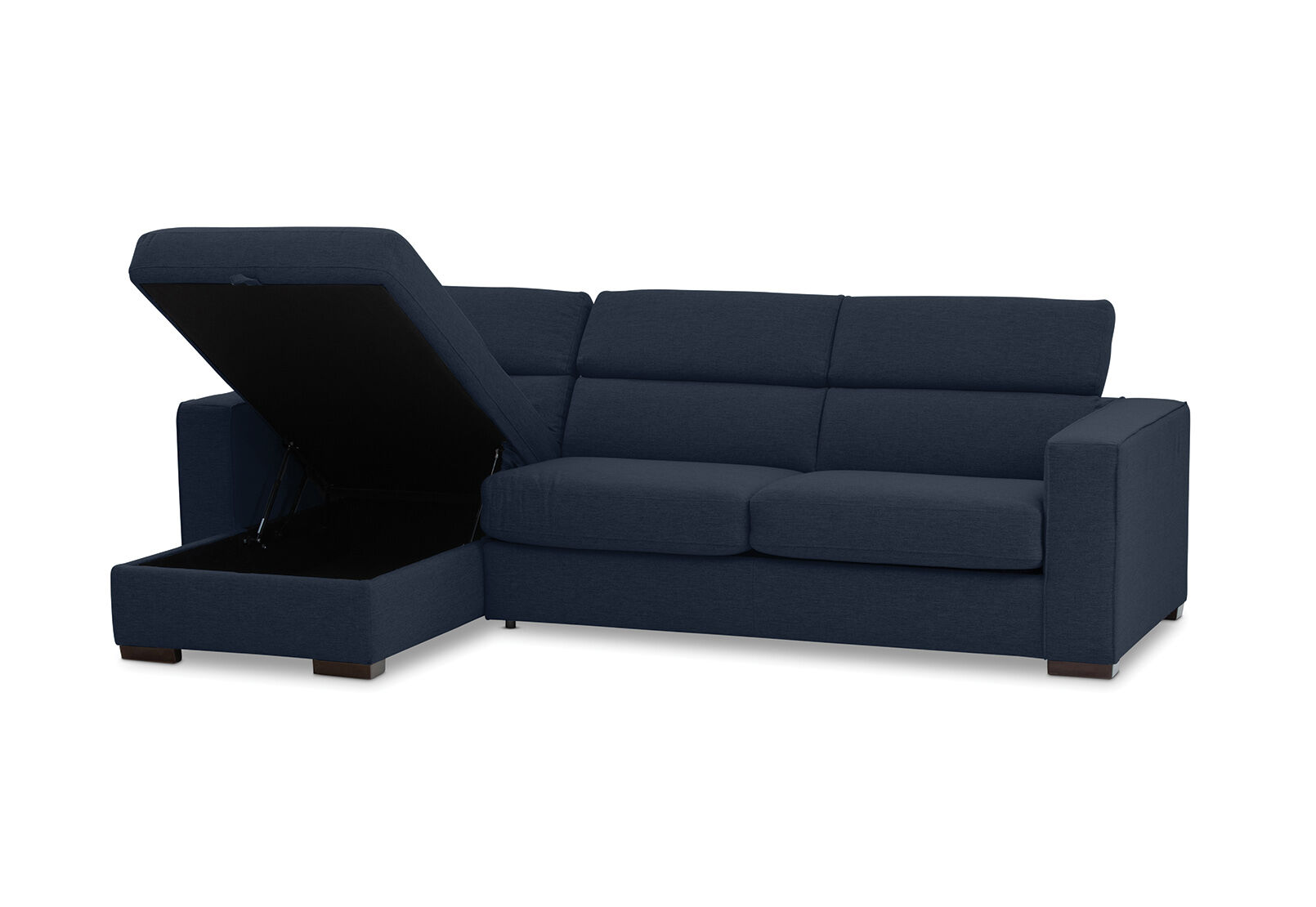 ANGUS - Fabric Left-Hand Facing 3 Seater Chaise with Sofa Bed ANGUS